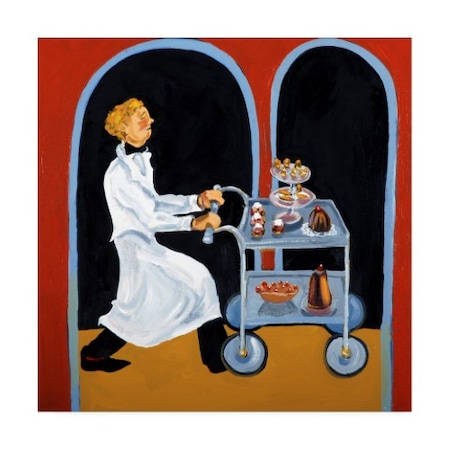 Patricia A. Reed 'Dessert Cart Garcon' Canvas Art,35x35